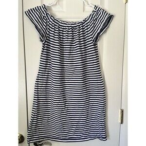 Vineyard Vines Navy And White Nautical Stripe Off The Should Dress Size XS
